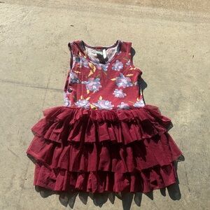 Matilda Jane Burgundy Floral Kids Dress